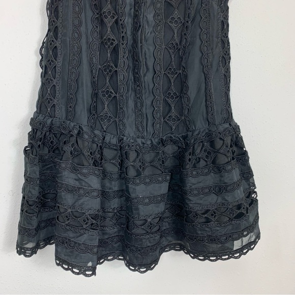 Endless Rose Crochet Mini Black Dress Romantic Lace Sleeveless XS - Picture 9 of 11